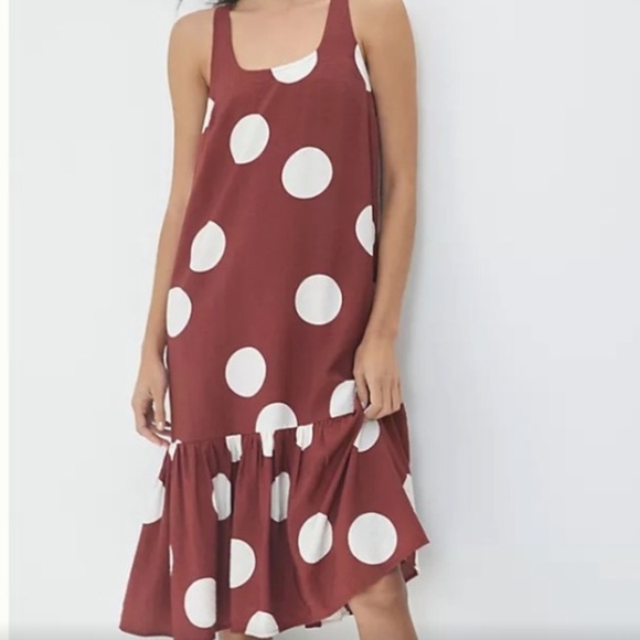 Anthropologie Dresses & Skirts - Anthropologie Michaela Flounced Polka Dot Sleeveless Dress